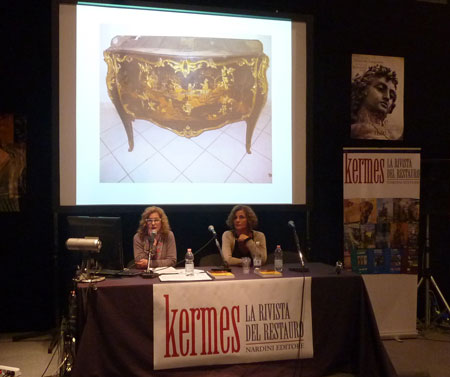 Cristina y Leticia - charla en el Salon dell' Arte e del'l Restauro. Firenze 2010